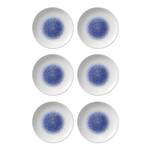 Dinerbord Serenity (set van 6) porselein - wit/blauw