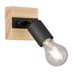 Wandlamp Juris ijzer/massief hout - 1 lichtbron