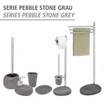 Portaspazzolini Pebble Stone Poliresina - Grigio