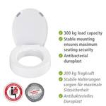 Siège WC Secura Comfort 1 siège WC : Duroplast, poignée : matière plastique (TPR), fixation : Matière plastique - Blanc