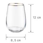 Verres TOUCH OF GOLD (lot de 6) Verre coloré - Transparent