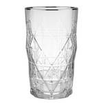Longdrinkglas UPSCALE transparant glas - Wit/zilverkleurig