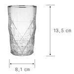 Longdrinkglas UPSCALE transparant glas - Wit/zilverkleurig