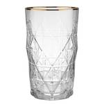 Longdrinkglas UPSCALE transparant glas - Wit/goudkleurig