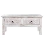 Table basse Waterford Manguier massif - Blanc vintage