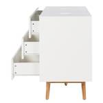 Mobile per doppio lavabo LINDHOLM Rovere parzialmente massello - Bianco