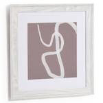 Quadro Llucia Foglie - Marrone / Bianco - 40 cm × 40 cm