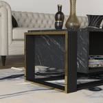 Tavolino da salotto Board Luca Effetto marmo nero / Oro