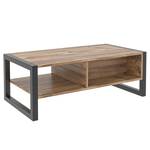 Tavolino da salotto Haloba Metallo - Effetto pino / Nero