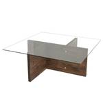 Couchtisch Gran Rey Glas / Walnuss massiv - Walnuss