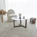 Couchtisch Yorkton III Glas / Walnuss massiv - Walnuss