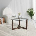 Table basse Yorkton III Verre / Noyer massif - Noyer