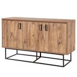 Sideboard Yopal I Metall - Kiefer Dekor / Schwarz