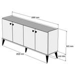 Sideboard Korfu Walnuss Dekor