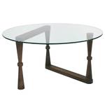 Table basse Yoxford II Verre / Noyer massif - Noyer