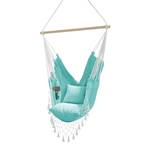 Fauteuil suspendu Goty Coton / Polyester - Turquoise / Blanc