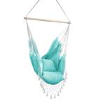 Fauteuil suspendu Goty Coton / Polyester - Turquoise / Blanc