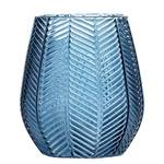 Vase Tori II 100 % verre - Bleu foncé - 11 cm x 19,5 cm x 15,5 cm - 11 x 20 cm
