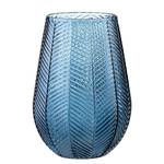 Vase Tori II 100 % verre - Bleu foncé - 13 cm x 25,5 cm x 18,5 cm - 13 x 26 cm