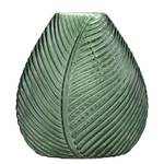 Vase Tera 100 % verre - Vert bouteille - 21 cm x 22 cm x 8 cm - 21 x 22 cm