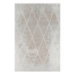 Kurzflorteppich Fine Lines Mischgewebe - Beige - 68 x 130 cm