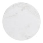 Hochflorteppich Sara II Polyester - Weiß - Durchmesser: 60 cm