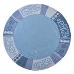 Wollteppich Ambadi Rund Schurwolle - Blau - Durchmesser: 150 cm