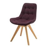 Chaise capitonnée Paia Aubergine - Pivotant