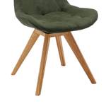 Chaise capitonnée Paia Vert olive - Pivotant