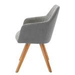 Chaise à accoudoirs Oliveira Gris lumineux - Sans fonction