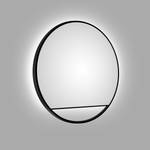 Miroir Talos III Aluminium - Noir - Largeur : 80 cm - Avec éclairage