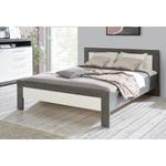 Bedframe Grünwald III Grijs - Wit - Plaatmateriaal - 166 x 91 x 206 cm