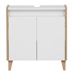 Meuble sous lavabo Elba Blanc - Largeur : 57 cm