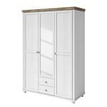 Armoire Emmanuela Imitation chêne blanc - Largeur : 154 cm