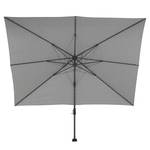 Zwevende parasol Cirrus aluminium/polyester - antracietkleurig/grijs - 400 x 300 cm