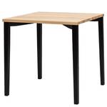 Eettafel Nerpo massief essenhout - Zwart - Rechte rand