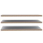 Tablettes Wismar (lot de 3) Gris - Bois manufacturé - 83 x 42 x 1.5 cm