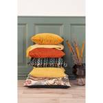 Coussin Blanca Velours côtelé - Jaune moutarde