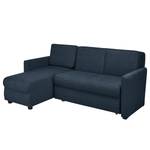 Ecksofa Orna Flachgewebe Alma: Blau - Longchair davorstehend links - Liegefläche Breite: 125 cm