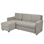 Ecksofa Orna Flachgewebe Alma: Silber - Longchair davorstehend links - Liegefläche Breite: 145 cm