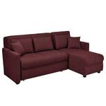 Ecksofa Orna Flachgewebe Alma: Aubergine - Longchair davorstehend rechts - Liegefläche Breite: 145 cm