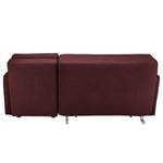 Ecksofa Orna Flachgewebe Alma: Aubergine - Longchair davorstehend rechts - Liegefläche Breite: 145 cm