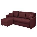 Ecksofa Orna Flachgewebe Alma: Aubergine - Longchair davorstehend links - Liegefläche Breite: 160 cm