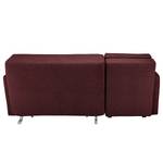 Ecksofa Orna Flachgewebe Alma: Aubergine - Longchair davorstehend links - Liegefläche Breite: 160 cm