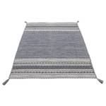 Tapis tissé plat Kelim Azizi Coton - Gris - 200 x 290 cm