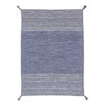 Flachgewebeteppich Kelim Azizi Baumwolle - Blau - 200 x 290 cm