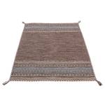 Tapis tissé plat Kelim Azizi Coton - Marron - 200 x 290 cm