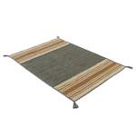 Tapis tissé plat Kelim Azizi Coton - Vert - 200 x 290 cm