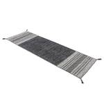 Tapis de couloir Kelim Azizi Coton - Noir - 80 x 350 cm