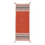 Tapis de couloir Kelim Azizi Coton - Orange - 80 x 400 cm